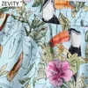 Zevity Women Fashion Animal Floral Print Sommar Shorts Femme Chic Elastisk Midja Casual Slim Pantalone Cortos P1111