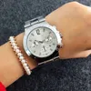 패션 브랜드 여성 소녀 크리스탈 3 다이얼 스타일 스틸 밴드 쿼츠 손목 시계 P28