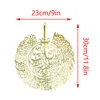 Naklejki ścienne sztuka islamu Ayatul Kursi metalowa rama arabska kaligrafia prezent Ramadan dekoracja wnętrz na muzułmański ślub tapeta #34
