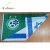 Halbe Israel Maccabi Haifa FC-Flagge, 90 cm x 150 cm, Polyester-Flaggen, Banner-Dekoration, fliegender Hausgarten, festliche Geschenke