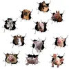 Vägg klistermärken kreativ gris spricka bil klistermärke häst hund djur husdjur rolig valp hem dekoration decal party fönstret pasta