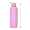 Prosty 500ml Tumblery Frosted Próżni Izolowane Sport Butelka Kubek Kubek Ze Stali Nierdzewnej Butelki Wody Kolorowe Thermos Tumbler H32W34F