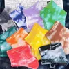 Nyaste Tie Färg Kort Utskrift Strumpor Street-Style Tryckt bomull Ankle Stocking för män Kvinnor Lågskuren Sock