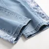 Jeans da uomo Pantaloni elasticizzati slim fit Stile coreano Personalità alla moda Mendicante Marea estiva Marchio strappato