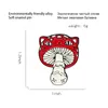 Śliczne kreskówki grzyb grzyb pin wysokiej jakości czerwone broszki ubrania kołnierz plecak dekoracji biżuterii odznaki prezenty dla przyjaciół