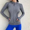 Running Jerseys Hooded Sports Fitness Jacket Yoga snabbtorkande dragkedja