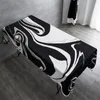 Black and white waterproof tablecloth fabric tablecloth rectangular coffee table desk cloth