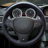 Coperchio del volante per auto in vera pelle nera cucita a mano per BMW M Sport M3 E90 E91 E92 E93 E87 E81 E82 E88 X1 E84