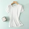 夏50％天然シルクモディスプラスサイズストリートウェアTシャツの女性カメイセタMujer TシャツTシャツTee Shirt Femmeトップス女性のシャツ210315