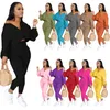 Plus Size Sportswear Dwa kawałki Stroje Z Długim Rękawem Top Spodnie Panie Nowe Spodnie Mody Zestaw Dresy Nowy Typ Gorący Sprzedaż KLW0709