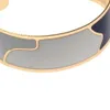 25mm di alta qualità moda luce Kc color oro polsino smalto braccialetto colorato dipinto femminile apertura braccialetto Pulseiras per le donne Q0717