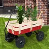 2022 Bewässerungsgeräte 97 x 43 x 78 cm Gartenwagen aus Eisen und Holz mit vier Rädern