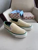 Mens casual canvas 1977 slippers Designers shoe Italy Green and red Web stripe Rubber sole stretch cotton low-top printing slip-on loafers