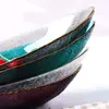 Kreativ färg phnom penh båtformade glasplattor hushåll transparent fruktplatta grönsaksdessert bordsartiklar sallad skål