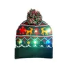2021 Senaste LED julstickad hatt flänsande boll amerikansk varm dekorativ hatt med ljus