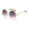 US Warehouse Vintage Oversize Round Sunglasses Women Alloy Around Hollow Frame Brand Designer Fashion Circling Frog Sun Glasses Uv400