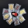 100pcs mycket frostat plast självförsegling väska platt botten matt genomskinlig mat dragkedja påse återförsäljbara luktsäkra väskor