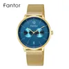 Wristwatches Fantor Brand Classic Luxury Gold Mężczyźni Biznes Wodoodporny Kwarcowy Chronograf Zegarek