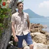 Arrive Mens Cargo Shirt Hommes Casual Solide Manches Courtes s Multi Poche Travail Plus La Taille 100% Coton 210809