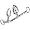 Chastity Belt Rope Hook Butt Plug For Women Locking Anal Sex Toy Female Anals Vagina Double Ball Plugs