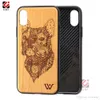 Shockproof Phone Cases Sublimation Blank For iPhone 11 12 XS XR Fashion Wholesale Wood Engraver Animal Print Case