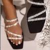 Женские тапочки с алмазным модным цветом радуги плоские каблуки сандалии новейший стиль оригинальный статус