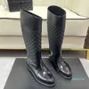 Fashion Waterproof Rain Boots For Womens Rubber Platform Designer Luxury Brand Lady Halloween Shoes Ankle Boot