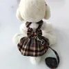 Dog Collars & Leashes Sweet Plaid Skirt Pet Check With Leash Delicate Skin-friendly Comfortable SuppliesDog
