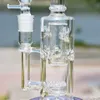 8 cal Gruby Bent Neck Szkło Bong Rig w fajkach Rury dla palących Kolorowe Cute Water Bubbler Rury Szklane Bongs PerColator z 14mm Mężczyzna Wspólny Clear Bowl dla Smorkers