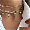 Chokers Necklaces & Pendants Jewelrychokers Gold Color Fashion Women Geometric Cubic Zirconia Cuban Link Chain White Green Cz Charm Choker N