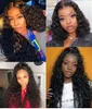 Curl solto 250 Densidade 13x6 Lace Frente Human Human Wigs 360 Lace Frontal Wig Brasil Remy Hair Water Wave 30 polegadas Completo você May9340640