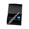 Love_E_Cig CSYC NC046 Hookah Smoking Pipe Smooth Hit 510 Titanium Quartz Ceramic Nail Double Nails Wax Dish Gift Box Glass Dabber Bong