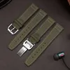 20 mm, 21 mm, 22 mm, weiches Nylon-Armband, schwarz, armeegrün, Herrenarmband, Ersatzarmband für IWC-Uhrenzubehör