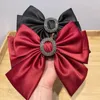 Мода Simple Girl Hairpin тканевые кнопки горный хрусталь атласная лук элегантные зажима для волос для женщин головные уборы для волос аксессуары для волос