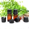 Perfume Sample Tubes Bottles 5ml Amber Glass Essential Oil with cap Brown Vial Small F207