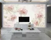 3d Flower Wall Paper Pink Flowers and Butterflies 3d Wallpaper Romantic Flower Decorative Silk Living 3d Wallpaper