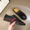 Tennis 1977 Herren Damen Freizeitschuhe Canvas-Sneaker zum Schnüren Grüner und roter Netzstreifenschuh Italien bestickte Luxurys Designer Flache Herren-Sneaker Größe 34-46 mkj002