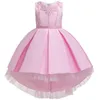Summer Baby Girls Flower Dress Sleeveless Lace Bridesmaid Children Dresses Kids Formal Princess Patry Clothes 3-14 Years