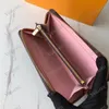 Carteira feminina de designer, bolsas masculinas com zíper, clipe longo, bolsa à prova d'água, porta-cartões, carteiras de flores marrons, bolsas de moda