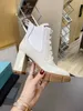 Leather high heeled boots high-heeled thick-heeled casual comfortable women Martin color matching short boots 9.5cm