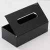 304 Stanless Steel Tissue Box Holder Black Finish Square Cover Wall Mounted Toalettpappersbil 2108186646701