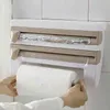 Cozinha Fresh-Mantendo Film Armazenamento Estrágio Multi-funcional Folha Churrasco papel toalha de papel montado com cortador 211102