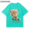 Tshirts Streetwear Cartoon 3d Baby Bear Stampa T-shirt harajuku casual selvaggio hip hop moda estate uomini magliette top 210602