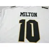 001 UCF Knights McKenzie Milton # 10 Real Completo Bordado Colégio Jersey Tamanho S-4XL ou Personalizado Qualquer nome ou Número Jersey