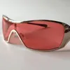 Metal Polarized Mens Sunglasses Women Sun Glasses in USA Onepiece Red Pink Transparent Lens Designer Sunshade Driving Bicycle Gog3949881