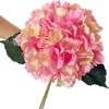 Konstgjord hortensiablomma 80 cm/31,5" falska enkelhortensior sidenblomma 6 färger för bröllopscentrum Dekorativa blommor för hemfest