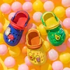 Été enfants dessin animé pantoufles garçons et filles trou sandales bébé maison en plein air chaussures lumineuses mignon coloré sandales dinasour 210713