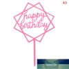 10 pièces/ensemble acrylique main écriture joyeux anniversaire gâteau Topper Dessert décoration pour fête d'anniversaire beaux cadeaux prix usine conception experte