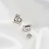 OEVAS 100% 925 Sterling Silver Stud Earrings For Women Sparkling 8*10mm High Carbon Diamond Wedding Party Fine Jewelry Wholesale 220211