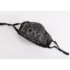 Nuova maschera per il viso di design Maschere in cotone trapano da lettera sexy antipolvere filtro PM2.5 maschera lavabile tipo strass